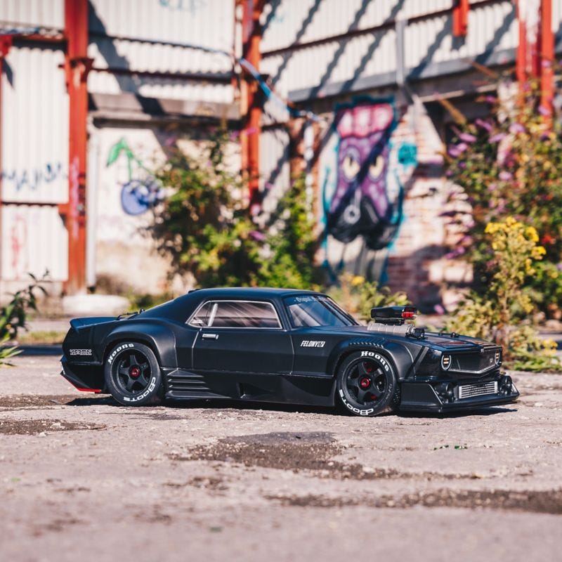 Arrma 1/7 Felony 6S BLX Street Bash All-Road Muscle RC Car Black ARA7617V2T1