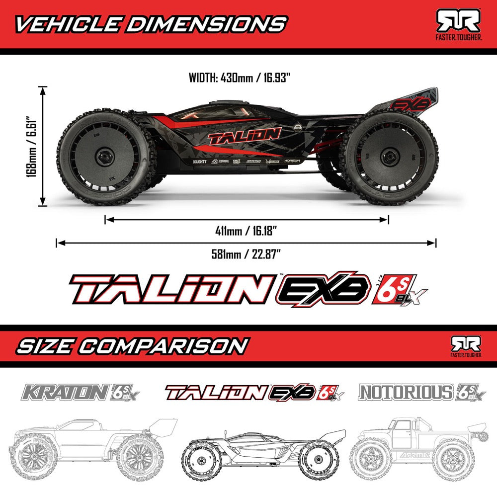 Arrma Talion eXtreme Bash (EXB) 4X4 6S BLX 1/7 Speed Truck