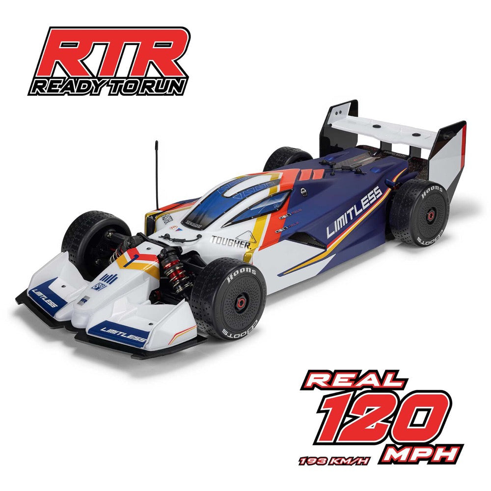 Arrma Limitless 120 8S BLX 4X4 Speed Machine with AVC White/Blue ARA7816T2