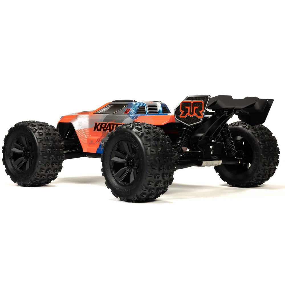 Arrma Kraton 6S BLX 4X4 1/8 Speed Monster Truck RTR Orange/Blue ARA8608V6T1