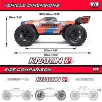 Arrma Kraton 6S BLX 4X4 1/8 Speed Monster Truck RTR Blue/Red ARA8608V6T4