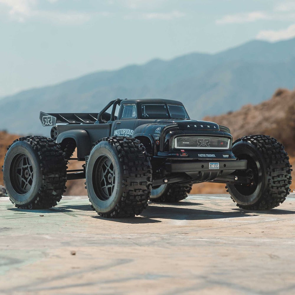 Arrma Notorious 6S BLX 4X4 1/8 Stunt Truck RTR Black ARA8611V6T1