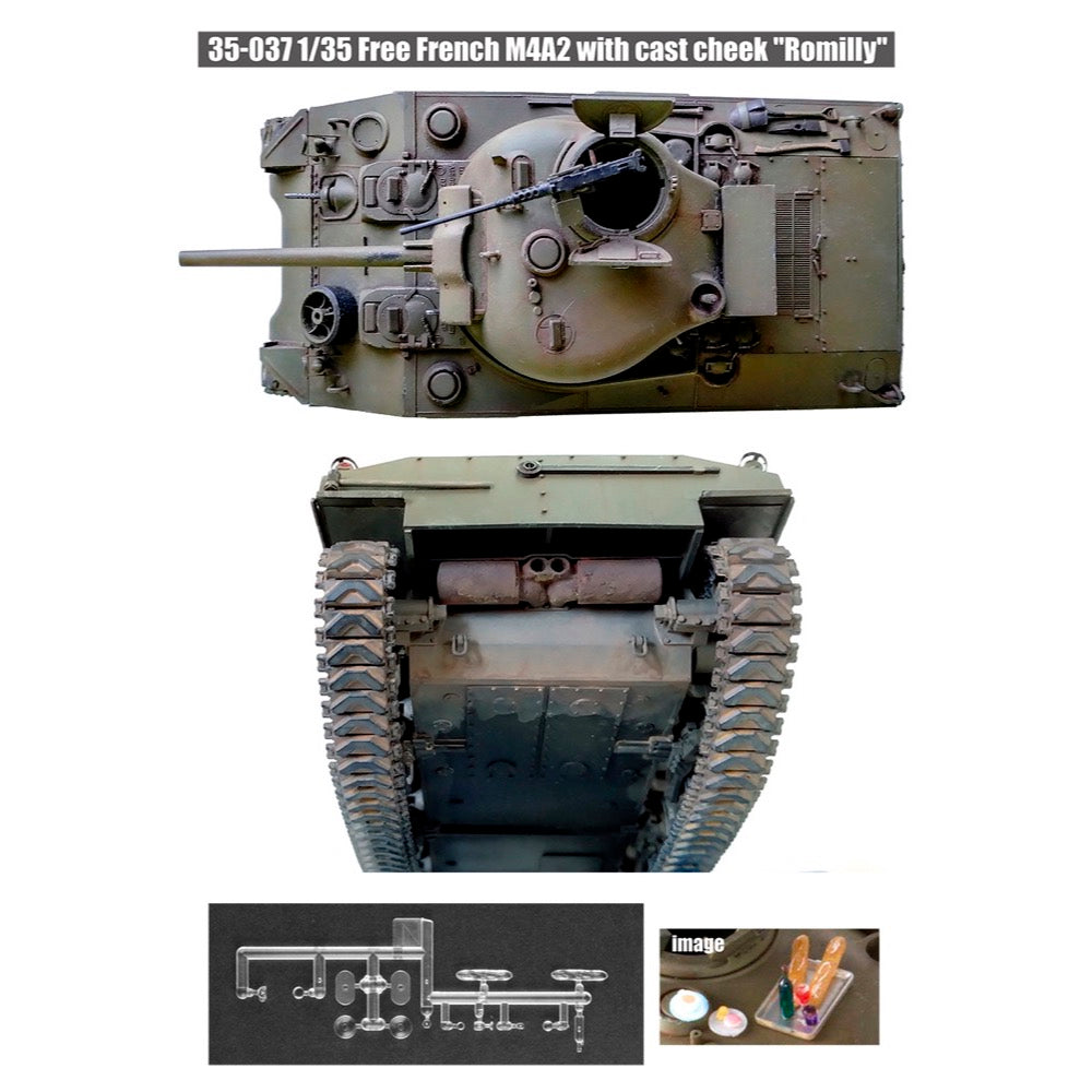 Asuka 1/35 French M4A2 Romilly with Cast Cheek