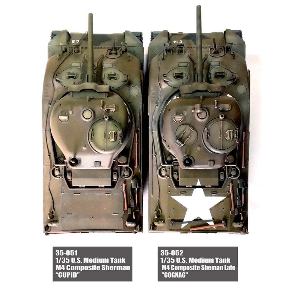 Asuka 1/35 U.S. Medium Tank M4 Composite Sherman Late Cognac