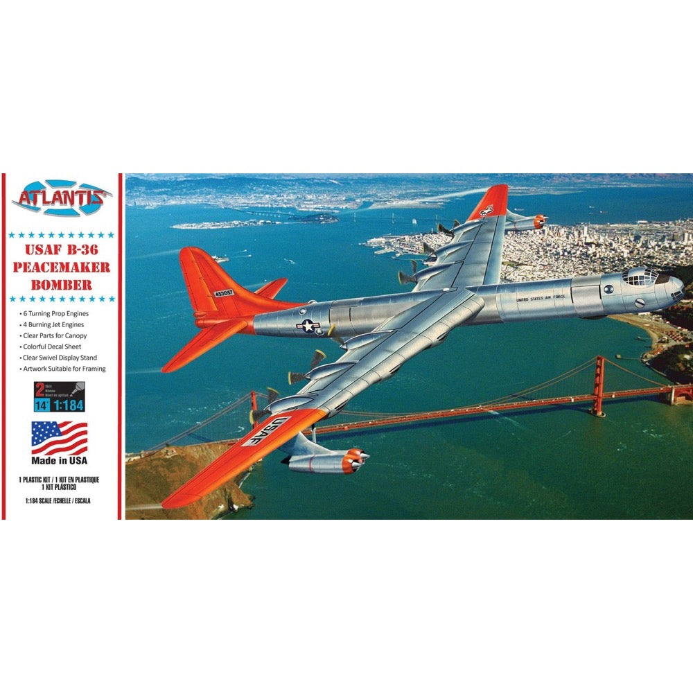 Atlantis 1/184 B-36 Prop Jet Peacemaker with Swivel Stand Model Kit