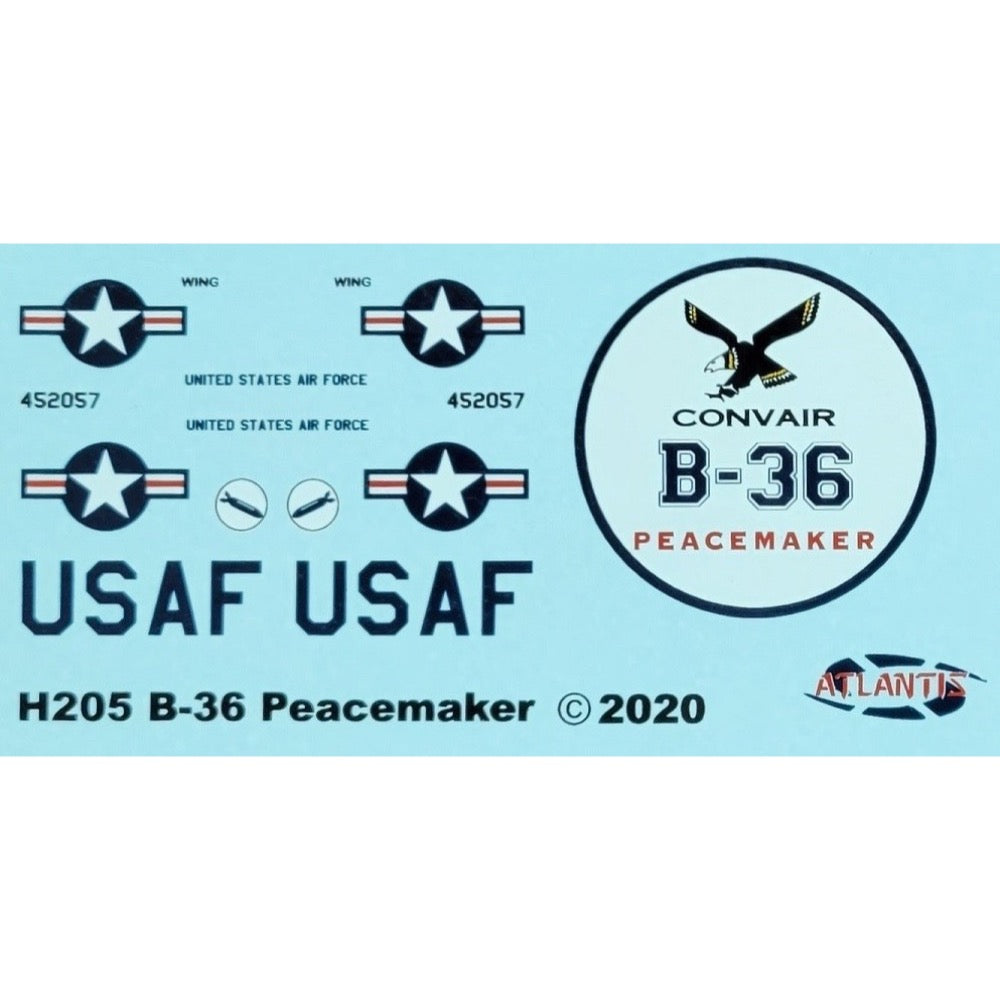 Atlantis 1/184 B-36 Prop Jet Peacemaker with Swivel Stand Model Kit