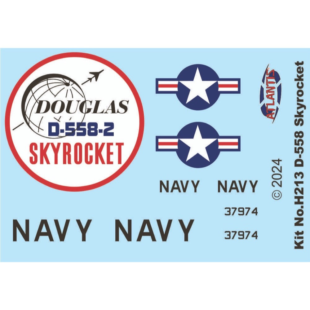 Atlantis 1/54 Douglas D-558-2 Skyrocket Model Kit