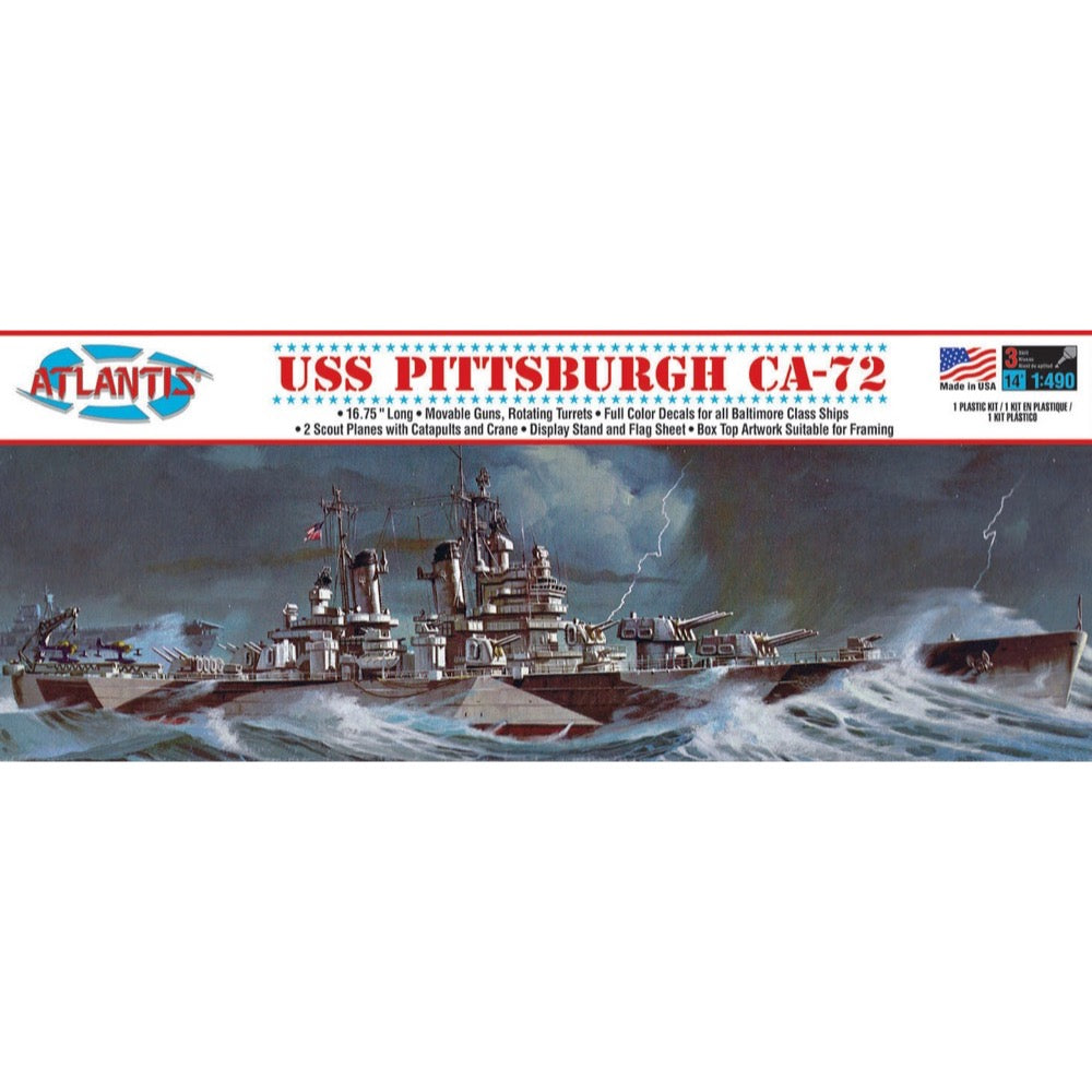 Atlantis 1/480 USS Pittsburgh CA-72 Heavy Cruiser Model Kit
