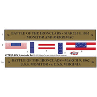 Atlantis Monitor and Merrimack Civil War Set Model Kit