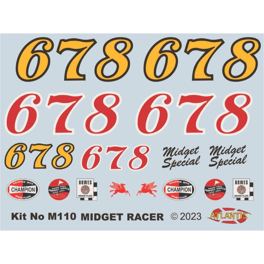 Atlantis 1/20 Midget Racer Model Kit