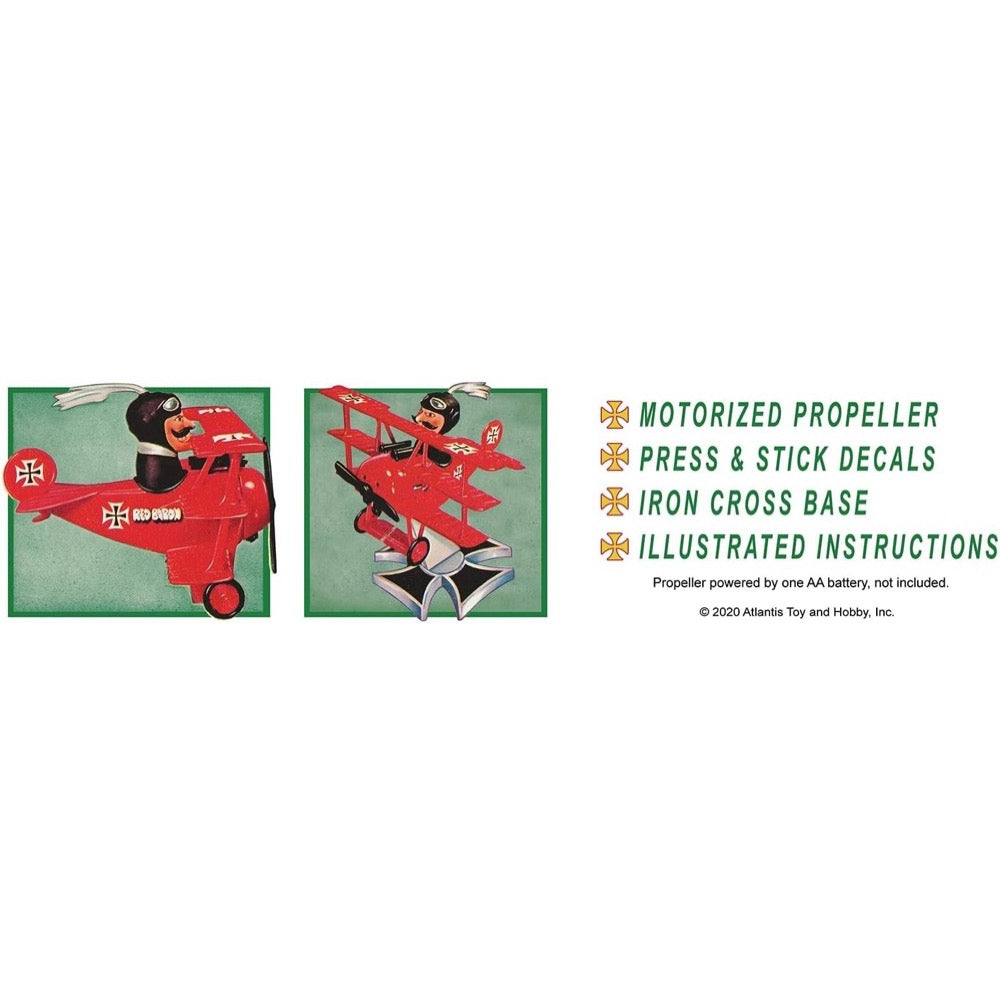 Atlantis Red Baron Fokker Triplane Snap Model Kit