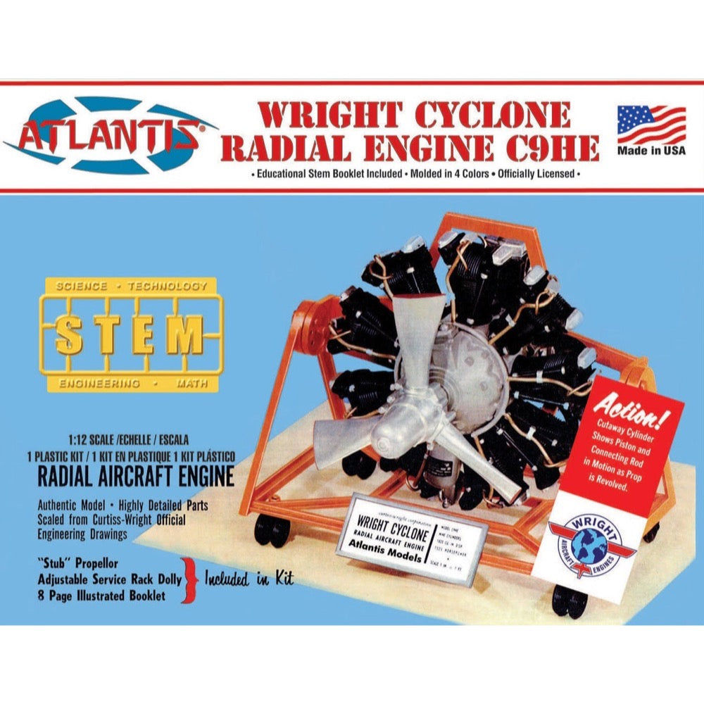 Atlantis 1/12 Wright Cyclone 9 Radial Engine STEM Model Kit