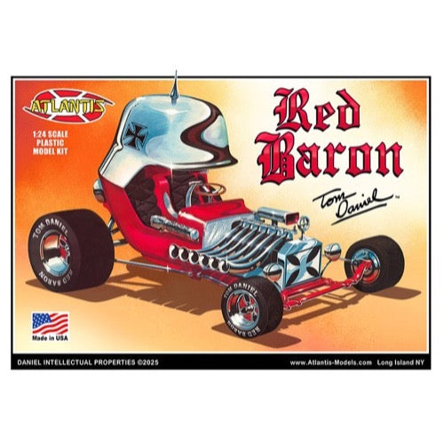 Atlantis 1/24 Tom Daniel Red Baron Show Car with Trading Card Model Kit