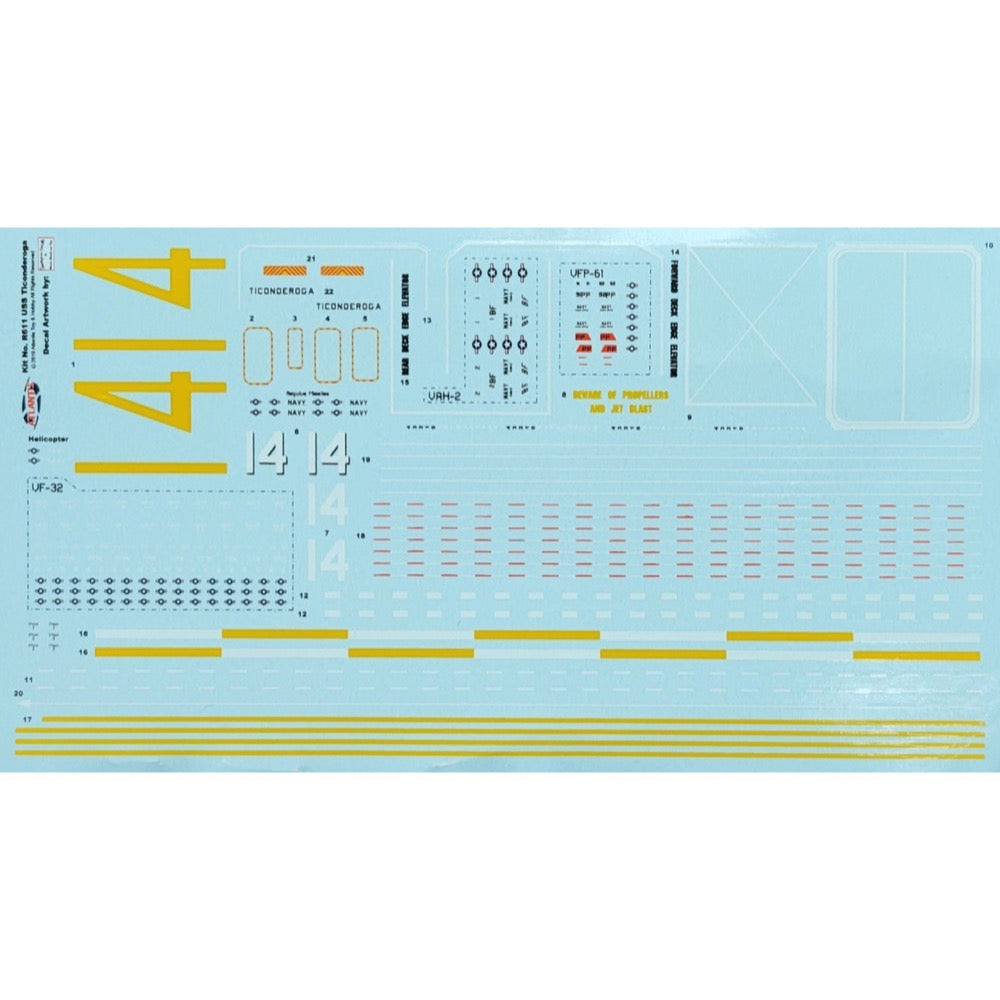 Atlantis 1/500 USS Ticonderoga Carrier CV-14 Angled Deck Model Kit