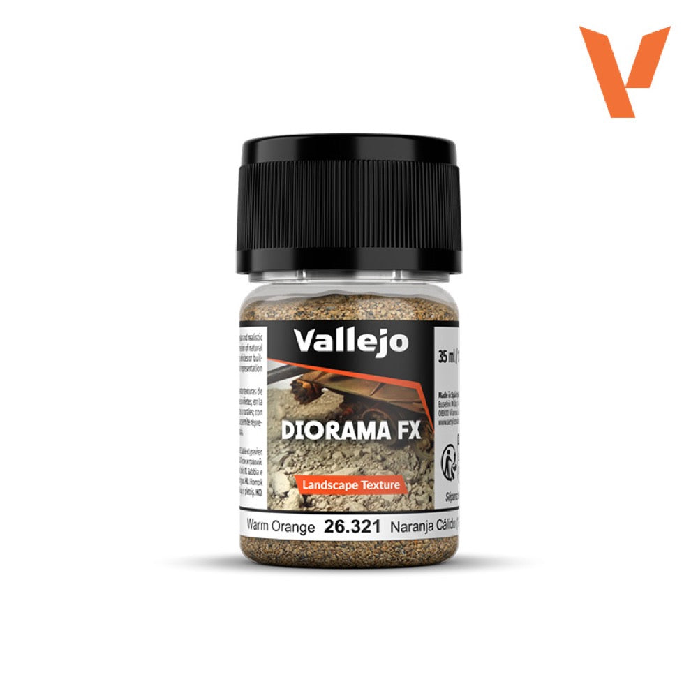 Vallejo 26321 Diorama FX Landscape Textures Warm Orange 35ml 1-2mm