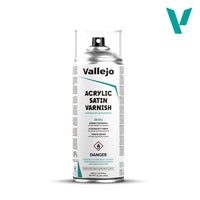 Vallejo 28532 Hobby Paint Acrylic Spray Satin Varnish 400ml Aerosol
