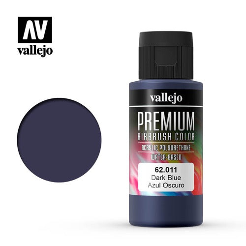 Vallejo 62011 Premium Colour Dark Blue 60 ml Acrylic Airbrush Paint