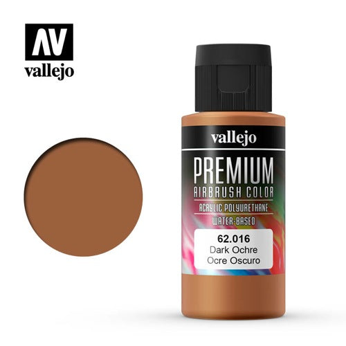 Vallejo 62016 Premium Color 60ml 016 Dark Ochre