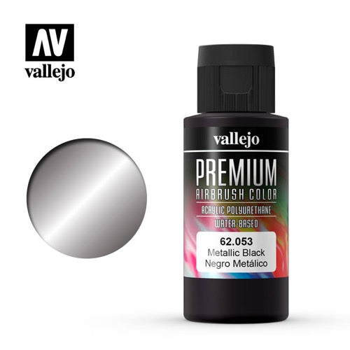 Vallejo 62053 Premium Color 60ml 053 Metallic Black