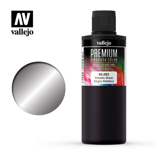 Vallejo 62053 Premium Color 60ml 053 Metallic Black
