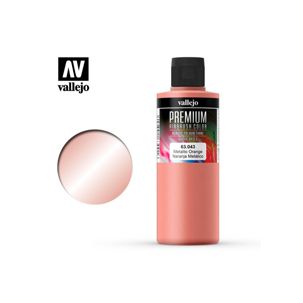 Vallejo 63043 Premium Color Metallic Orange 200ml