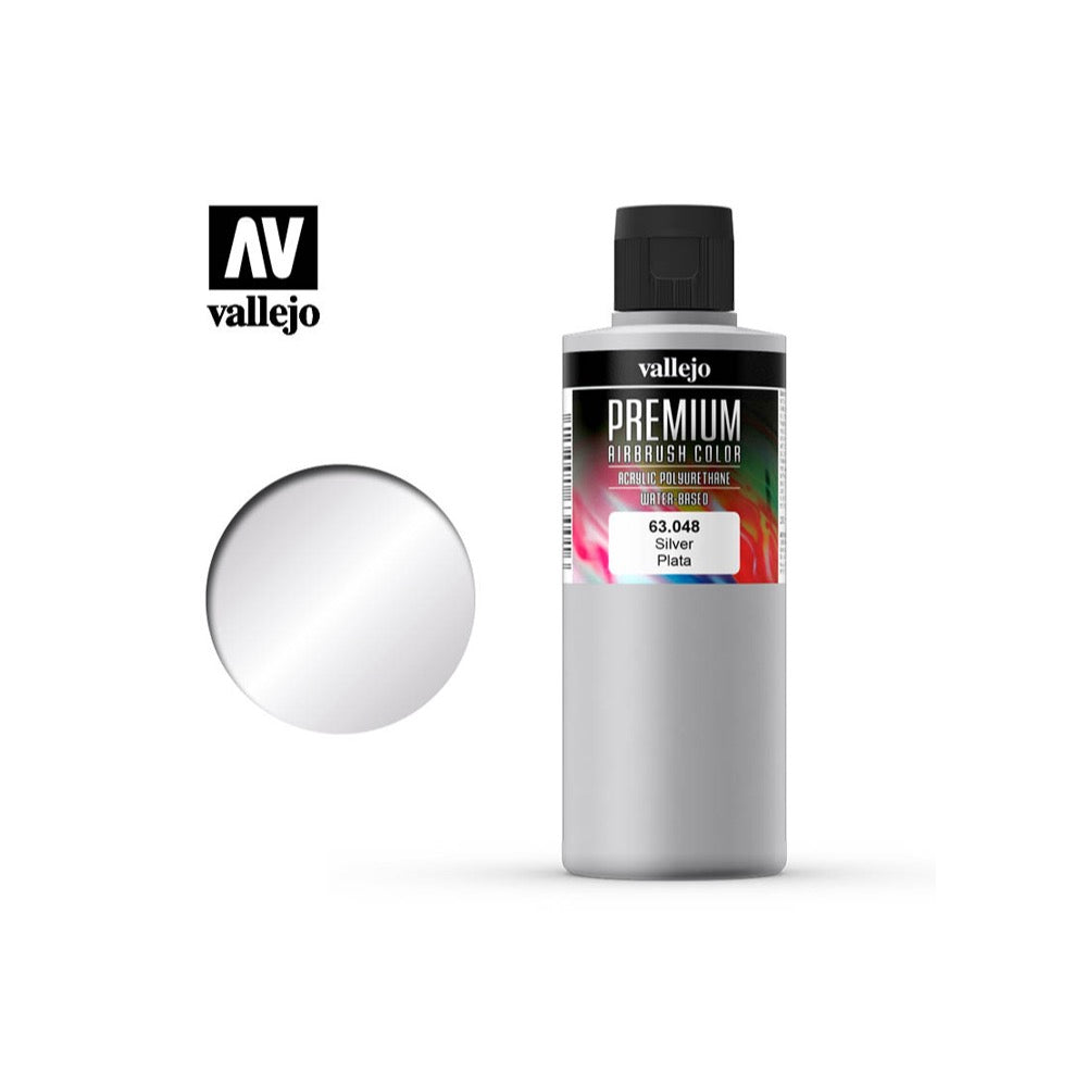 Vallejo 63048 Premium Color Silver 200ml