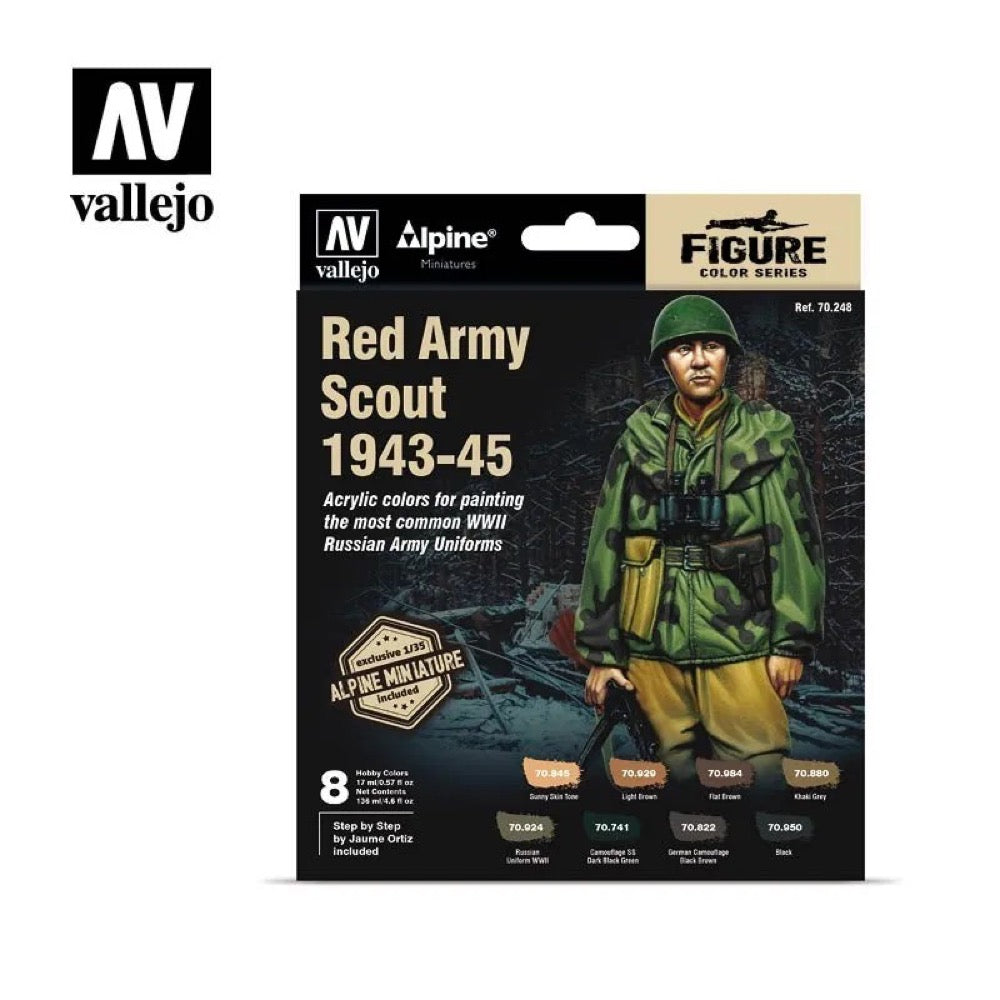 Vallejo 70248 Model Colour Alpine Red Army Scount 1943-45 Acrylic Paint Set