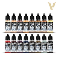 Vallejo 70258 Model Colour Face & Skin Tones 16 Colours Acrylic Paint Set