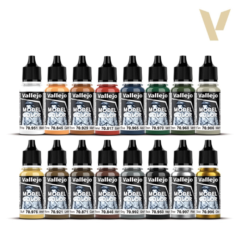 Vallejo Model Colour AV70259 American Revolution (16 Colours) Acrylic Paint Set