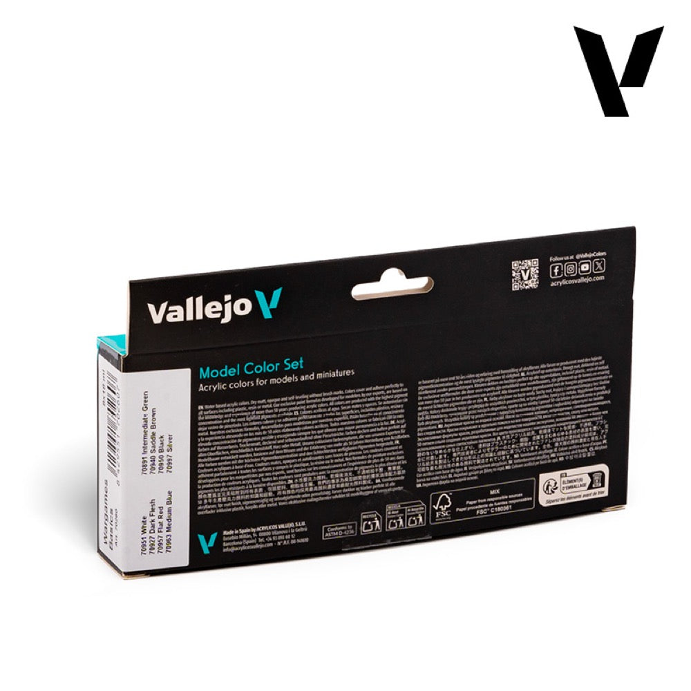 Vallejo Model Colour AV70260 Wargames Basics (8 Colours) Acrylic Paint Set
