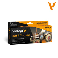 Vallejo Model Colour AV70262 Rust & Corrossion by Chema Cabrero (8 Colours) Acrylic Paint Set