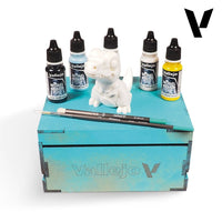 Vallejo Model Colour Karonkids Velociraptor Paint Set with Resin Figure