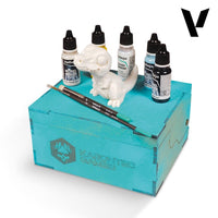 Vallejo Model Colour Karonkids Velociraptor Paint Set with Resin Figure