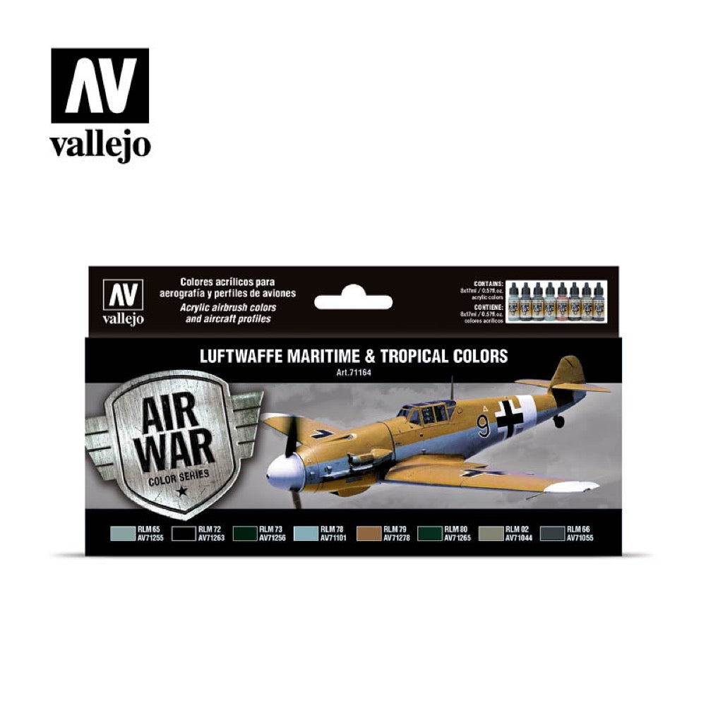 Vallejo 71164 Model Air Set RLM Colors III 8 Paints