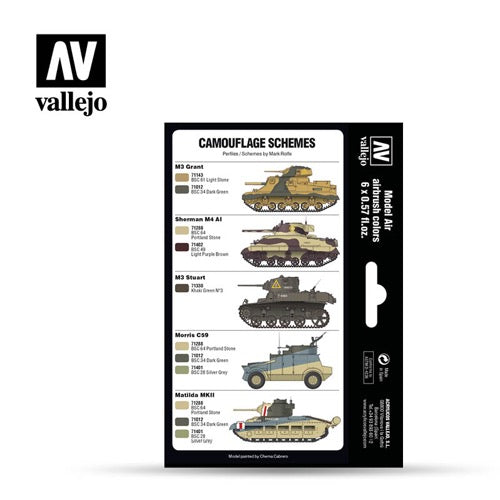 Vallejo 71211 Model Air British Caunter 6 Color Acrylic Paint Set