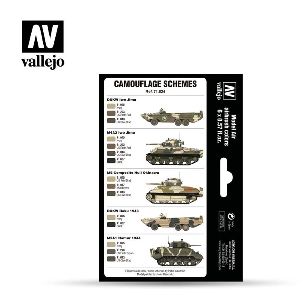 Vallejo 71624 Model Air WWII USMC Colors Sand Patterns 1942-1945