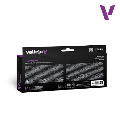 Vallejo 72196 Game Colour Fire Dragons 8 Colour Acrylic Paint Set