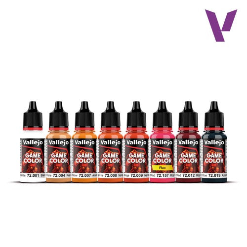 Vallejo 72196 Game Colour Fire Dragons 8 Colour Acrylic Paint Set