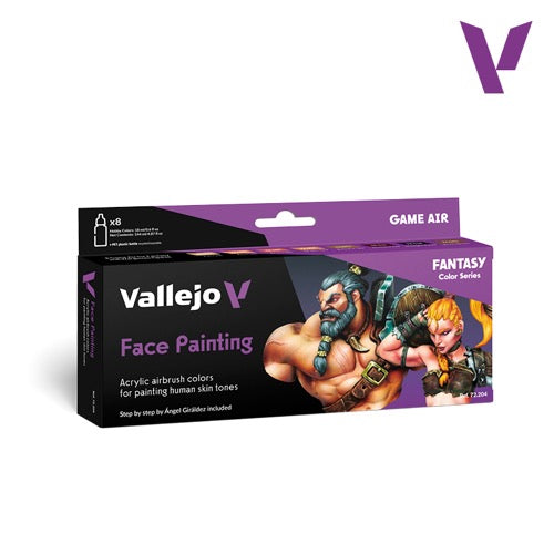 Vallejo 72204 Game Air Face Painting by A.Giraldez 8 Colour Acrylic Paint Set
