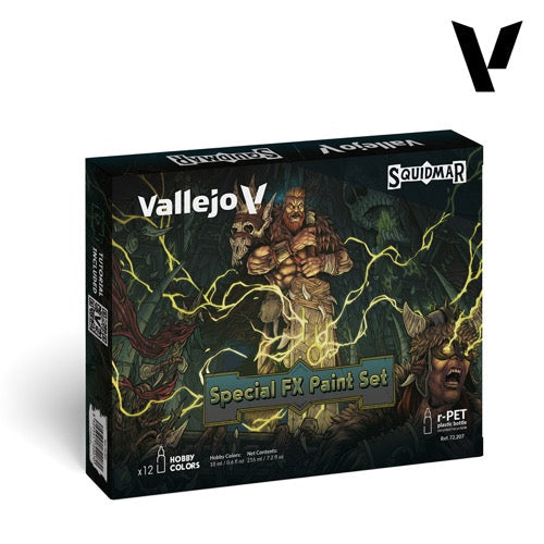 Vallejo 72207 Special FX Paint Set by Squidmar Miniartures 12 Acrylic Paints