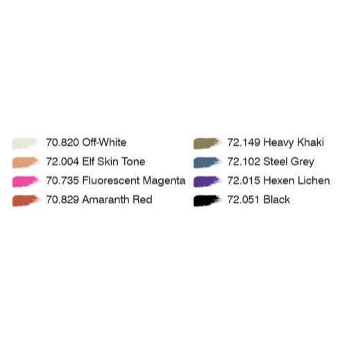 Vallejo 72309 Game Color Cyberpunk Solo 8 Color Acrylic Paint Set with Jonathan Warlock Powers Miniature