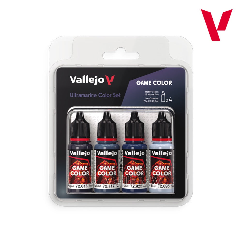 Vallejo Game Colour Ultramarine 4 Colour Acrylic Paint Set