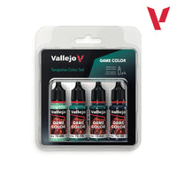Vallejo Game Colour Turquoise 4 Colour Acrylic Paint Set