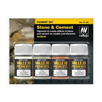 Vallejo 73192 Pigments Set Stone and Cement 4 x 35ml