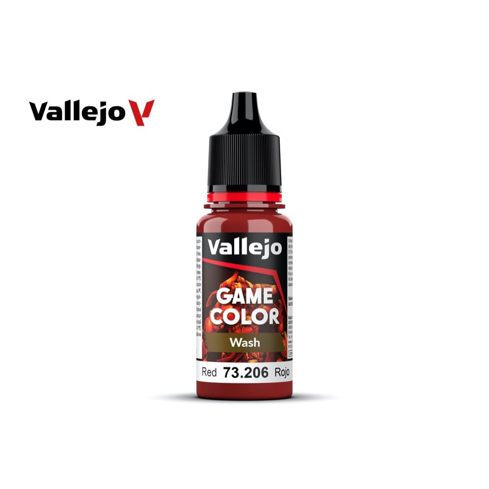 Vallejo Game Color Wash Red 18ml Acrylic Paint
