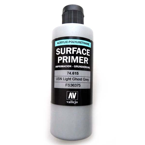Vallejo 74615 Surface Primer Color USN Light Ghost Grey 200ml