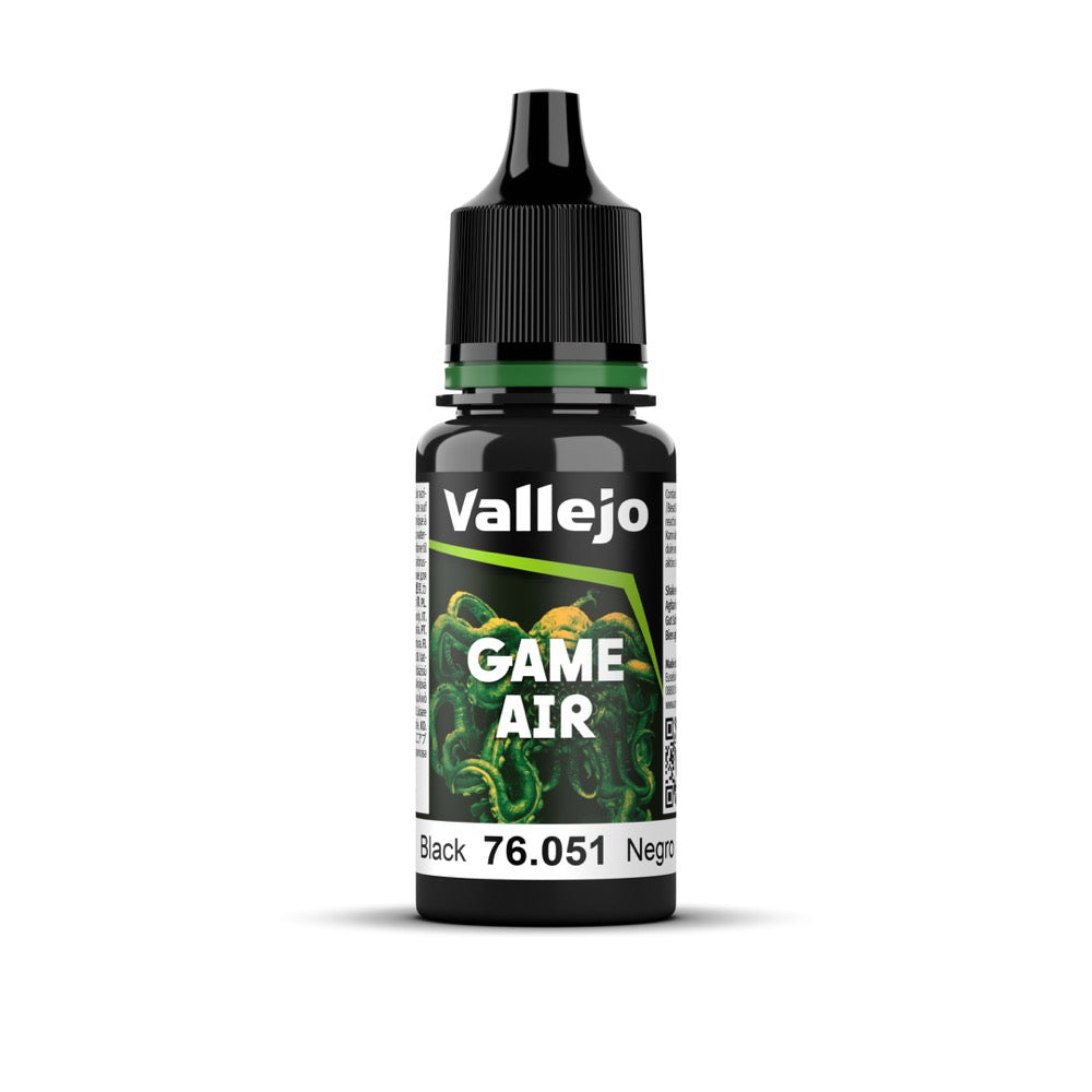 Vallejo Game Air Black 18 ml Acrylic Paint