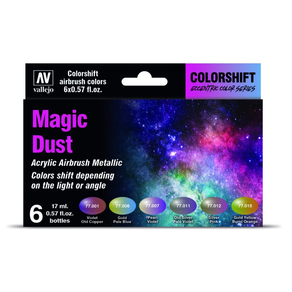 Vallejo 77090 Eccentric Colorshift Magic Dust (6 Colour Set) Acrylic Airbrush Paint