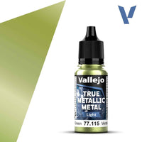 Vallejo 77115 True Metallic Metal Light Amber Green 18 ml