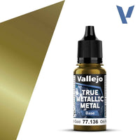 Vallejo 77136 True Metallic Metal Base Greenish Gold 18 ml